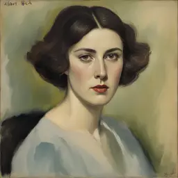 portrait of a woman by Albert Bloch