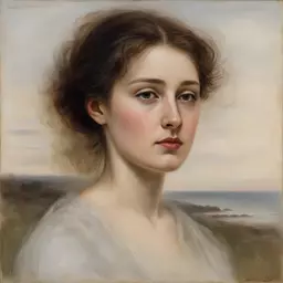 portrait of a woman by Albert Goodwin