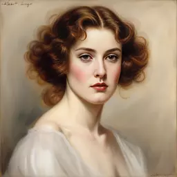 portrait of a woman by Albert Lynch
