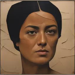 portrait of a woman by Alberto Burri