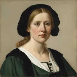 portrait of a woman by Albrecht Anker