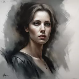 portrait of a woman by Aleksi Briclot