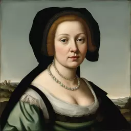 portrait of a woman by Alessandro Allori