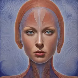 portrait of a woman by Alex Grey