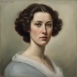 portrait of a woman by Alexander Kanoldt