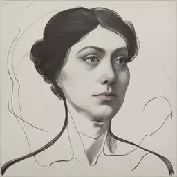 portrait of a woman by Alexander Milne Calder