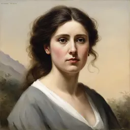 portrait of a woman by Alexandre Calame