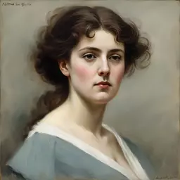 portrait of a woman by Alfred Guillou