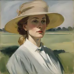 portrait of a woman by Alfred Munnings
