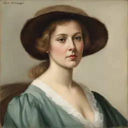 portrait of a woman by Alois Arnegger