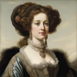 portrait of a woman by Andre-Charles Boulle