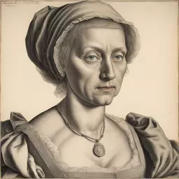 portrait of a woman by Andreas Vesalius