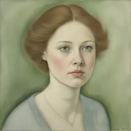 portrait of a woman by Angela Barrett