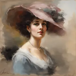 portrait of a woman by Antoine Blanchard