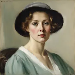 portrait of a woman by Anton Otto Fischer