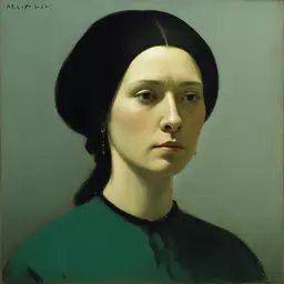 portrait of a woman by Arkhyp Kuindzhi