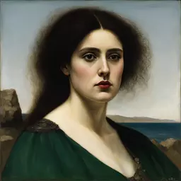 portrait of a woman by Arnold Bocklin