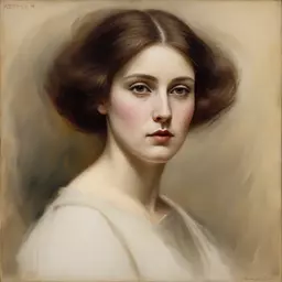 portrait of a woman by Arthur Hacker