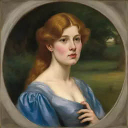 portrait of a woman by Arthur Hughes