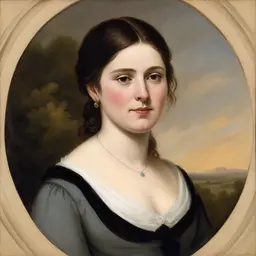 portrait of a woman by Asher Brown Durand