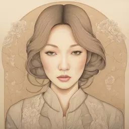 portrait of a woman by Audrey Kawasaki