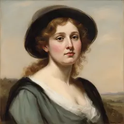 portrait of a woman by Augustus Edwin Mulready