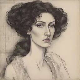 portrait of a woman by Austin Osman Spare