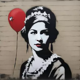 portrait of a woman by Banksy