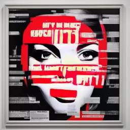 portrait of a woman by Barbara Kruger
