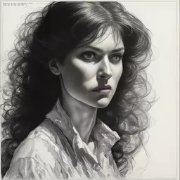 portrait of a woman by Bernie Wrightson