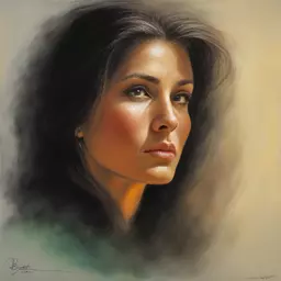 portrait of a woman by Bob Eggleton