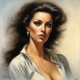 portrait of a woman by Boris Vallejo