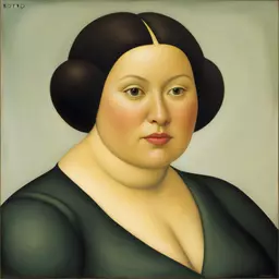 portrait of a woman by Botero