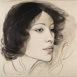 portrait of a woman by Brett Whiteley