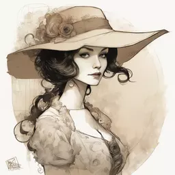portrait of a woman by Brian Kesinger