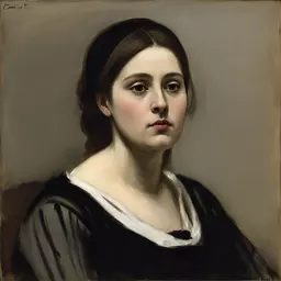 portrait of a woman by Camille Corot