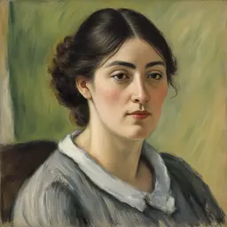 portrait of a woman by Camille Pissarro