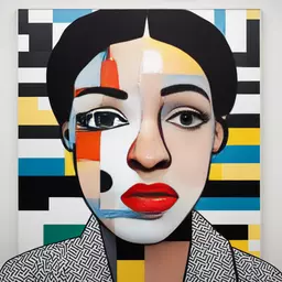 portrait of a woman by Camille Walala