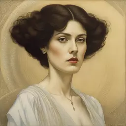 portrait of a woman by Carlos Schwabe