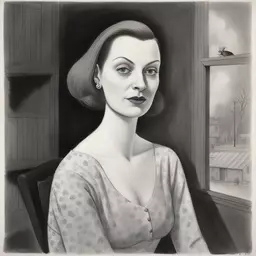 portrait of a woman by Charles Addams