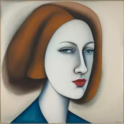 portrait of a woman by Charles Blackman