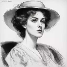 portrait of a woman by Charles Dana Gibson