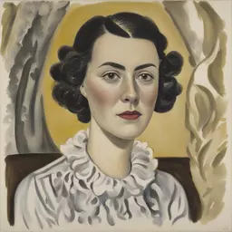 portrait of a woman by Charles E. Burchfield