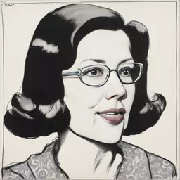 portrait of a woman by Charles Schulz