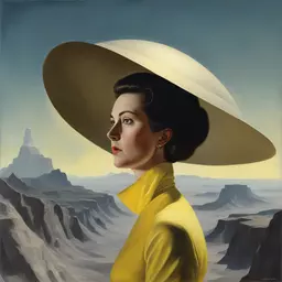 portrait of a woman by Chesley Bonestell