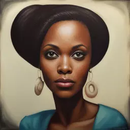 portrait of a woman by Chris Uminga