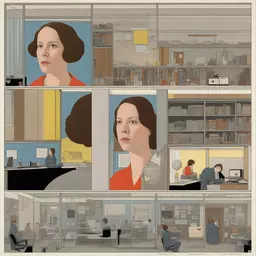 portrait of a woman by Chris Ware