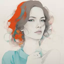 portrait of a woman by Conrad Roset