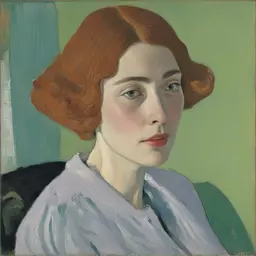 portrait of a woman by Cuno Amiet
