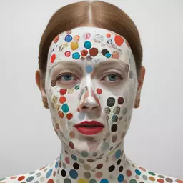 portrait of a woman by Damien Hirst
